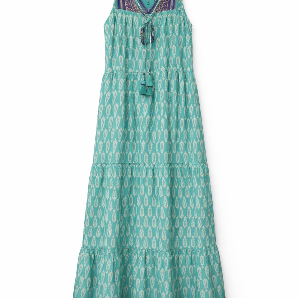 Teal Sleeveless Maxi Dress